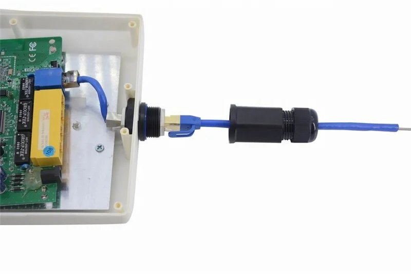 Unshielded Rj45 8P female connector socket RJ45 M25 single head waterproof extend Long straight connector