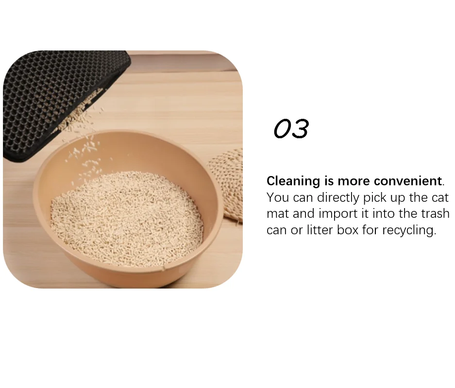 Wholesale hot selling Cat Litter Mat Double Layer Waterproof Urine Proof Trapping Mat Cat  Anti-Tracking Litter Mat