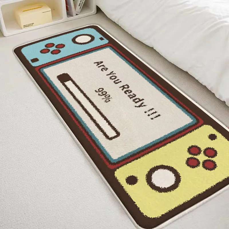 Custom Printed Shaggy Soft Warm Long Runner Carpet Anti Slip Cute Thickened Cashmere Kids Room Bedside Rug