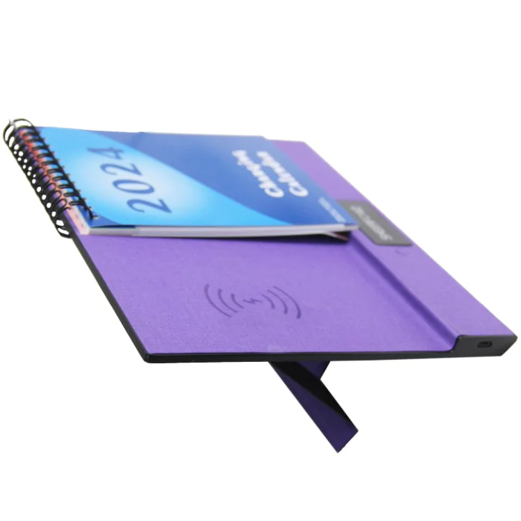 Hot selling multi-function desk calendar Promotion custom creative desktop calendars with wireless charging  calendar