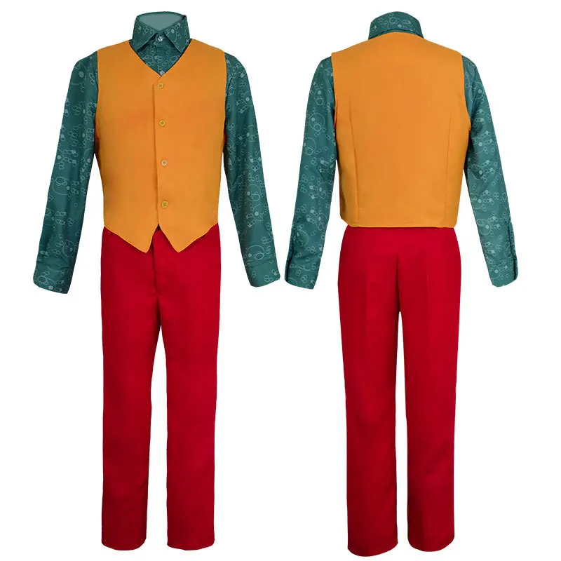RS757 Adult Arthur Fleck Red Suit Uniform Jacques Phoenix Joker Costume Halloween Stage Cosplay Costume