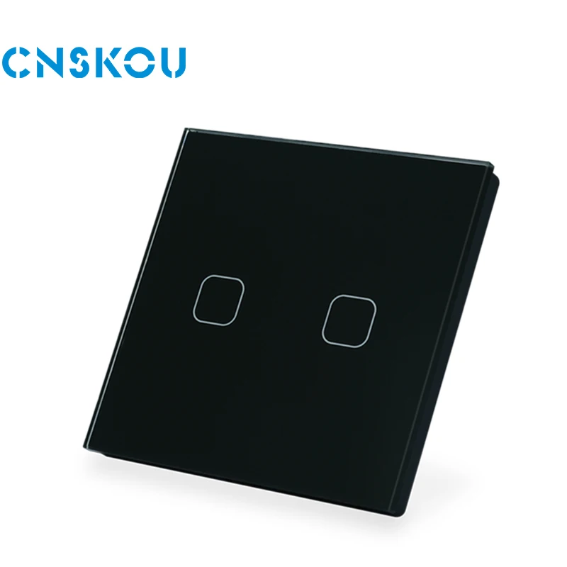 CNSKOU EU 2 Gang 2 Way 10 A Single Wire Water Proof Wall LED Light Touch Switch