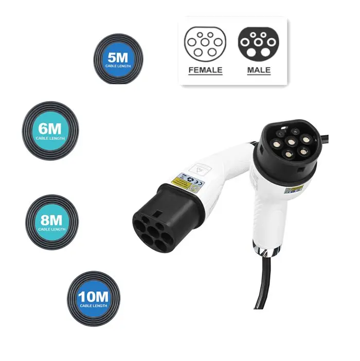 US  IP65 3.3KW AC EV Portable Charging Station 16A Level 2 Electric Car EV Charger  type 1- type 2