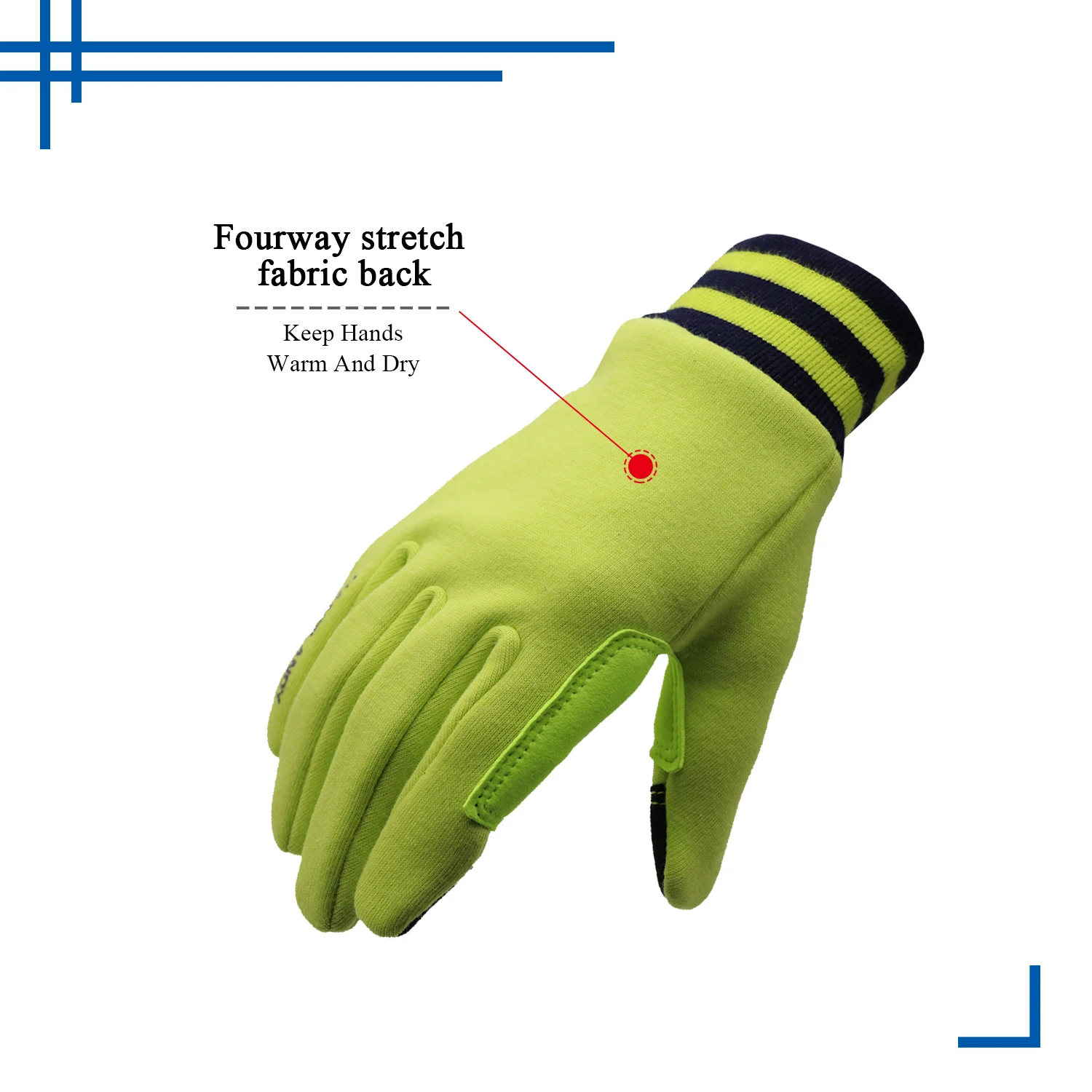  HANDLANDY Hi-vis 4-way стрейчевая ткань Зимние перчатки для бега спортивные рук сенсорного