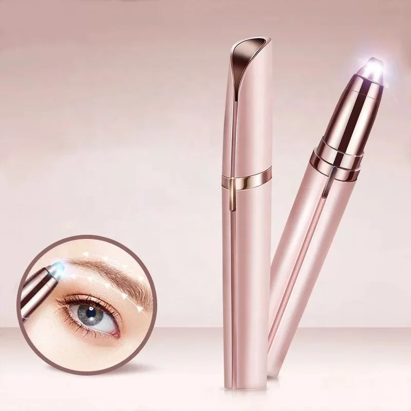 Mini Lipstick Shape Electric Eyebrow Trimmer Hair Removal Pen Electric Eyebrow Trimmer Razor for Women