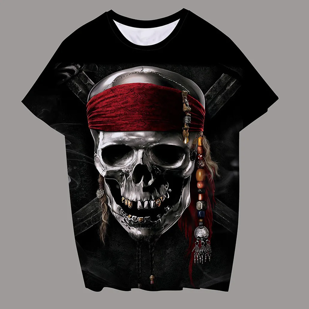 Wholesale ready to ship fashion 3D digital print tshirt fashion carnival personality hip hop clothing