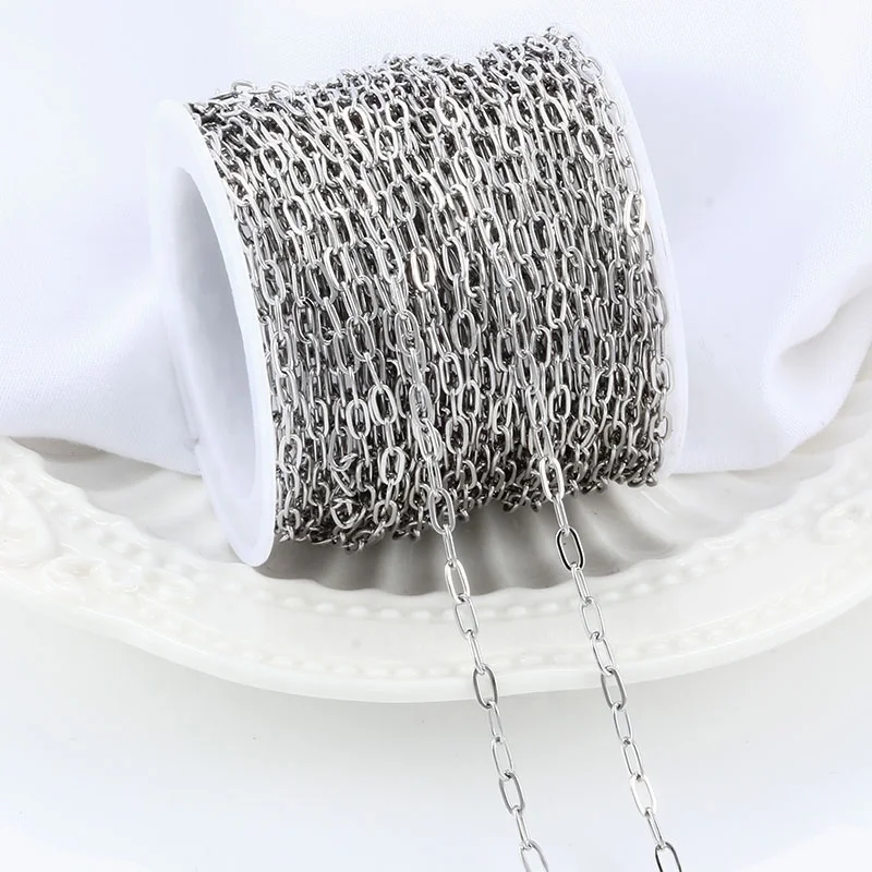 Цепочка из нержавеющей стали с овальным соединением