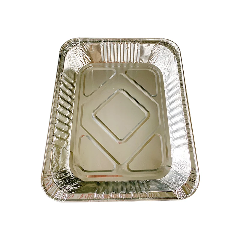 Aluminum foil square lunch box-RUG323 Aluminum foil container High quality aluminum foil box for food packaging