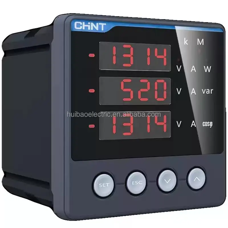 Chint PD666-6S4 PD666-8S4 380V/5A three-phase multi-function digital display RS485 communication current and voltage meter