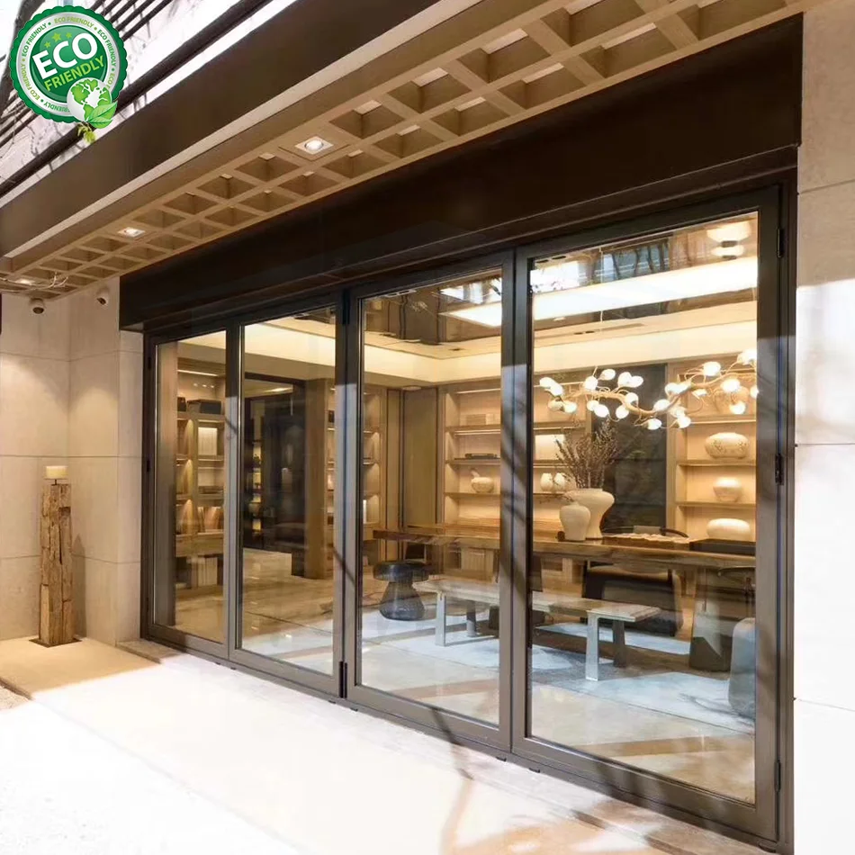 Tempered Glass Panel Sliding Doors Factory Price Big Glass Aluminum Double Glass Modern Sound Insulation Proof Lift Sliding Door