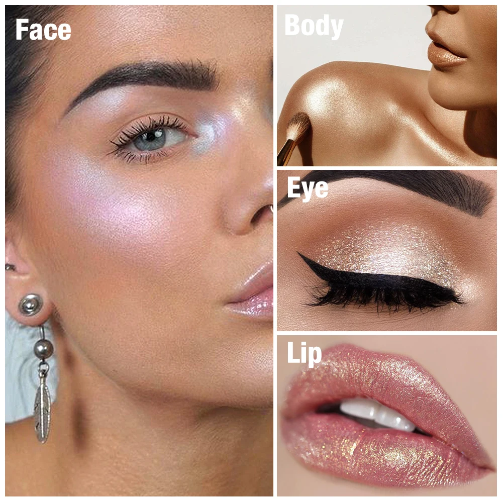 Low MOQ TINTARK Talc Free Purple Diamond Glow Highlighter Unique Cheek Shimmer Mini Makeup Highlighter Palette