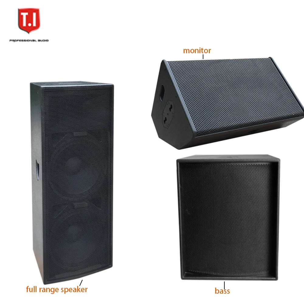 Passive Professional Audio Dual 15 Inch Full Range Speaker Sound System M215 T.I Pro Audio