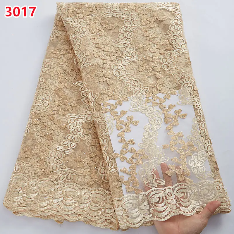 3017 Cheap White LACE Latest African Mesh Lace Fabric With Embroidery French Tulle Laces Fabric For Nigerian Wedding Party Dress