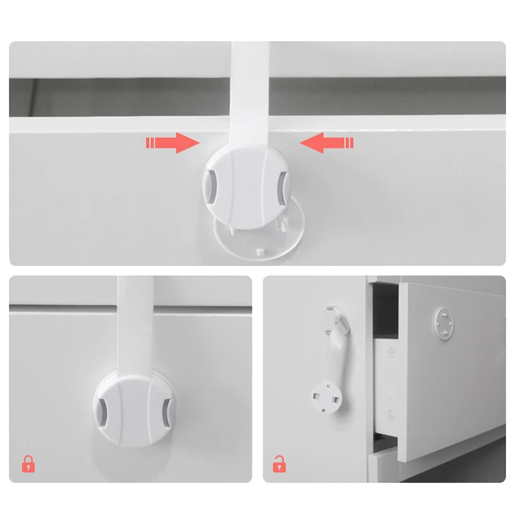 
Adjustable ABS baby children kids cabinet safety lock set, proof Cabinet Locks with 3M Adhesive,Appliances Fridge and Oven 
