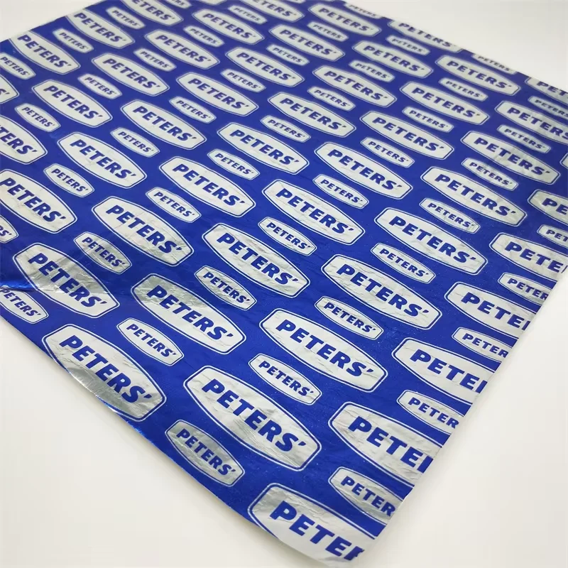 Custom logo food grade disposable aluminum foil roll greaseproof honeycomb burger deli sandwich paper