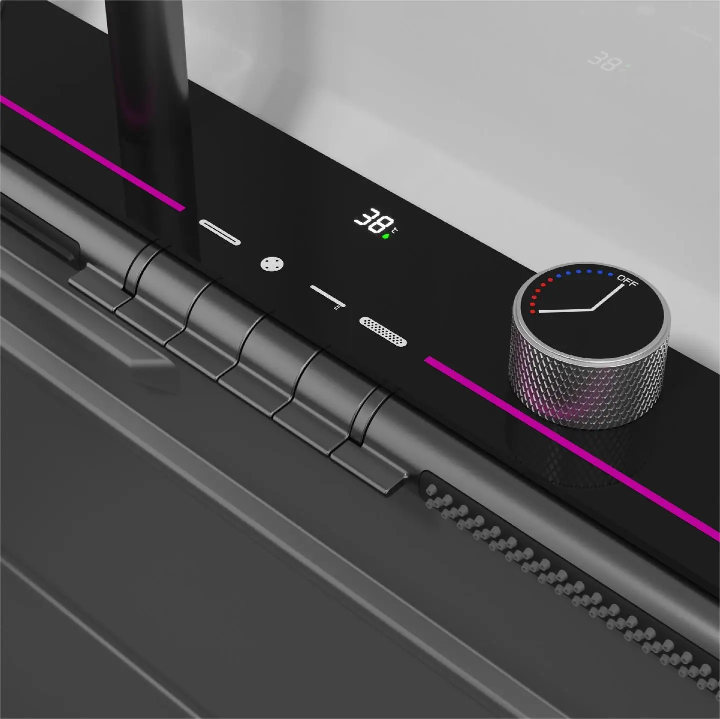 201/304 Stainless Steel Single Bowl Anti-rust Anti-scratch Handmade Digital Display Waterfall Bottom Black Kitchen sink