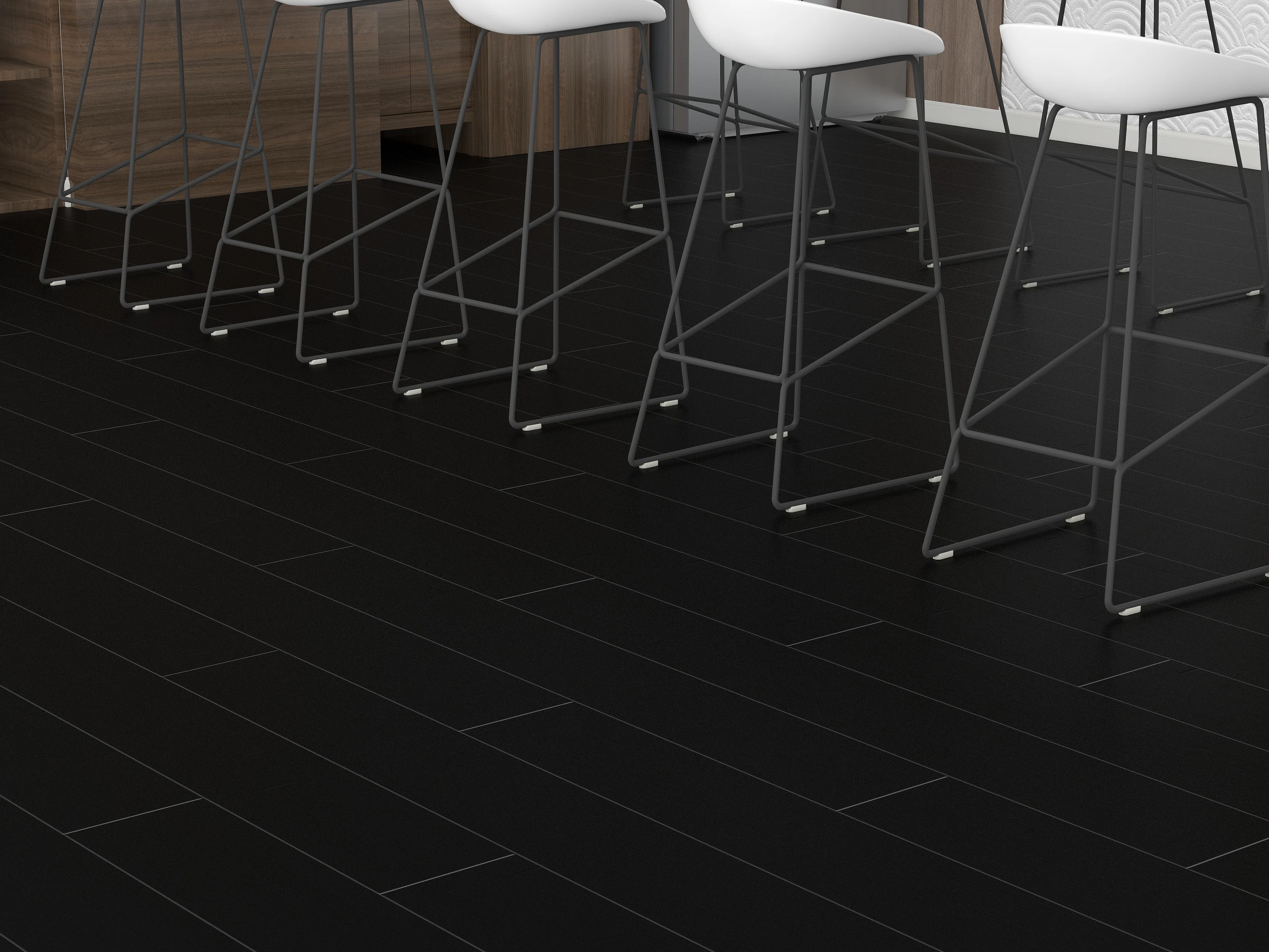 pure black vinyl tiles LVT SPC Vinyl Plank Flooring