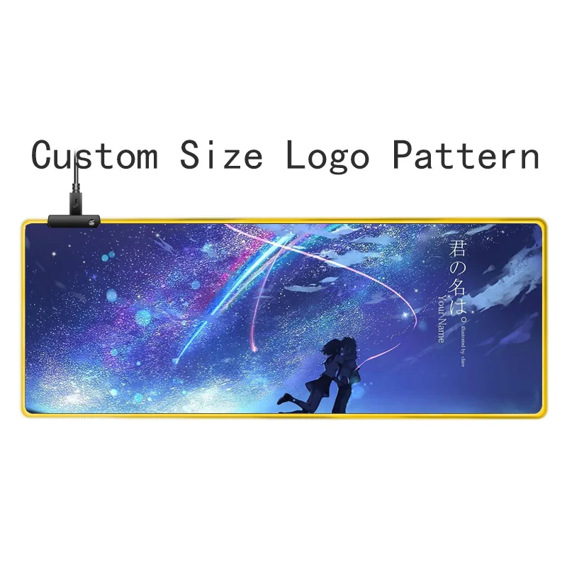 Оптовая продажа резиновый лист и светодиодный коврик для мыши AIWO с напечатанным пользовательским логотипом принимаем создание собственного бренда