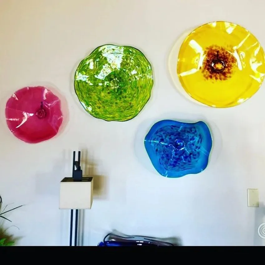 Wall Sculpture for Living Room Decoration Wall Hanging Scandinavian Luxury Murano Glass Wall Hanging Art Plate