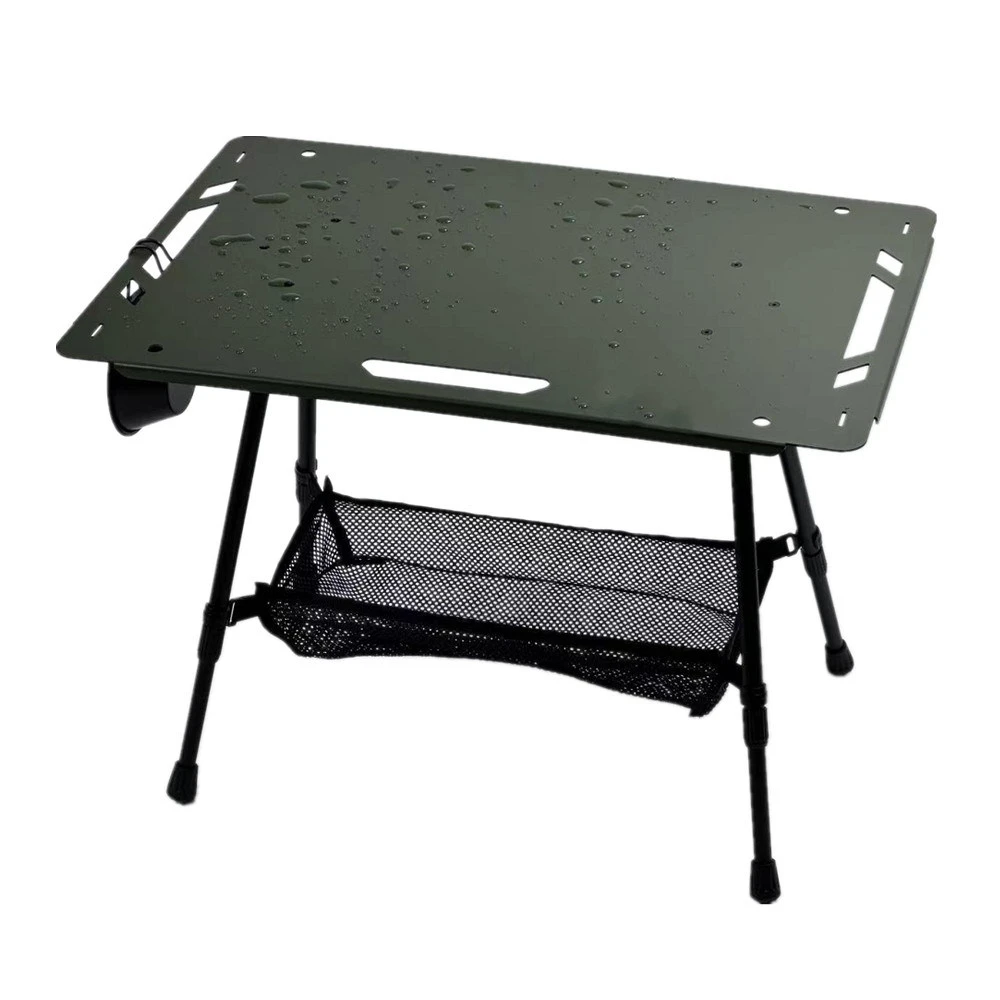 OEM Portable Ultralight Multifunctional Foldable Aluminum Metal Beach Tactics IGT Folding Camping Outdoor Picnic Table