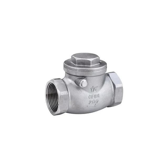 YFA CF8 316 BSP NPT Thread End wenzhou industrial chek valve stainless steel swing check valve