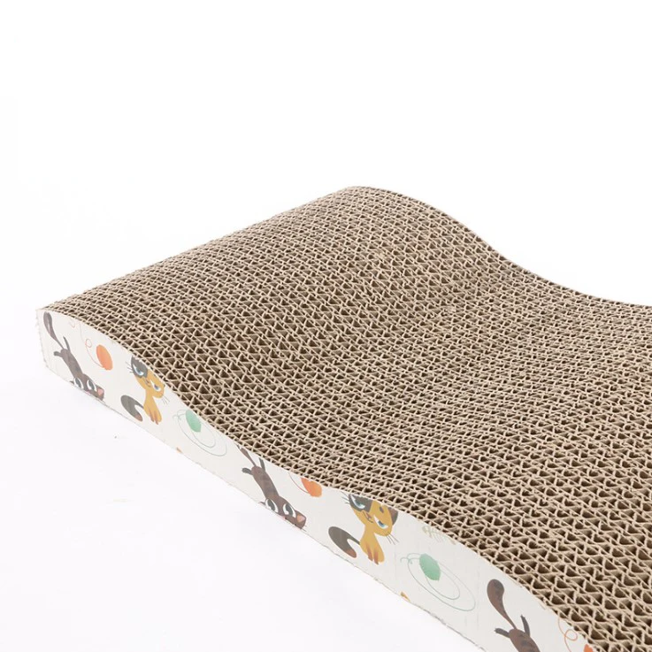 Wave shape cat scratcher cardboard corrugated paper cat scratch toys
