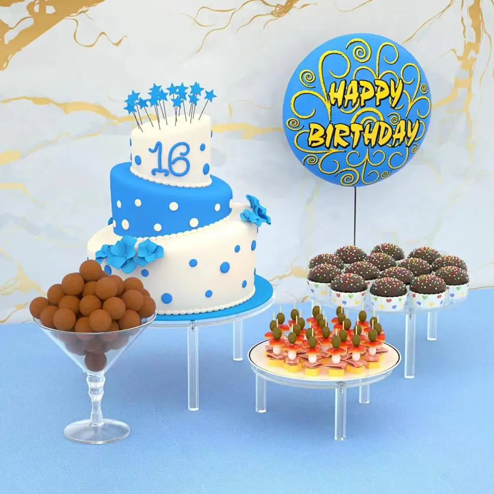 Custom Clear Acrylic Buffet  Display stand  Riser for Candy Buffet