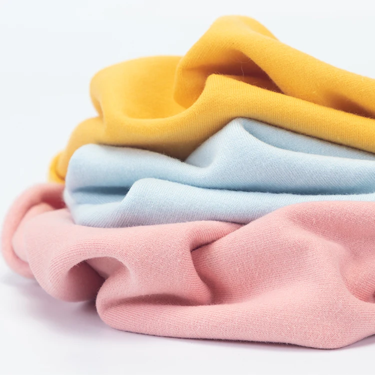 in stock sueded velour like knit fabric 340gsm combed cotton spandex  french terry fabric for hoodie sweatsuit