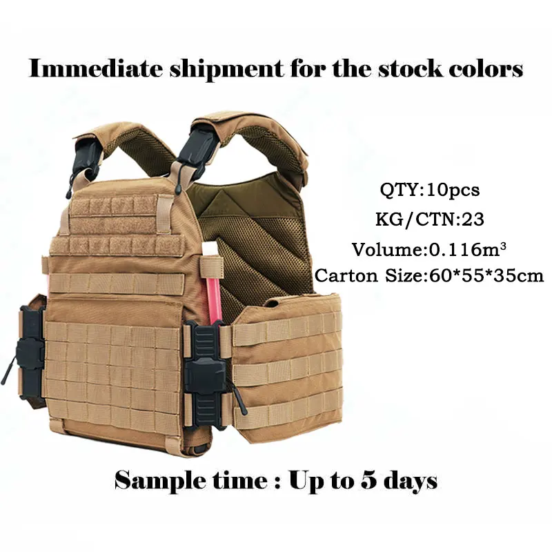 1000D Nylon High Strength Magnet Quick Release Buckle Plate Carrier MOLLE System Combat Tactical Vest