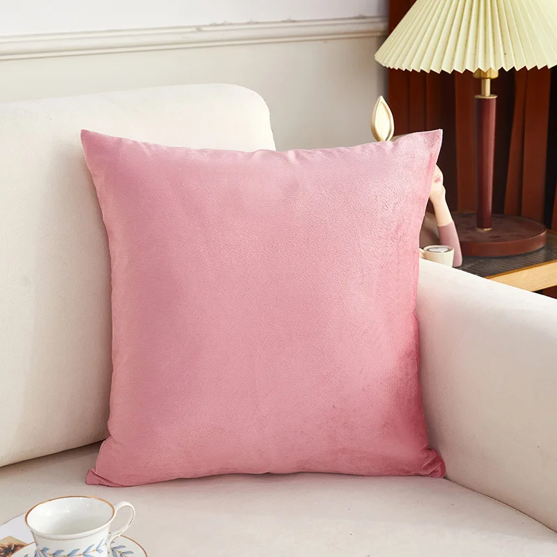 Wholesale custom luxury velvet sublimated blank pillowcase 45x45 printed decorative pillow case sofa cushion covers