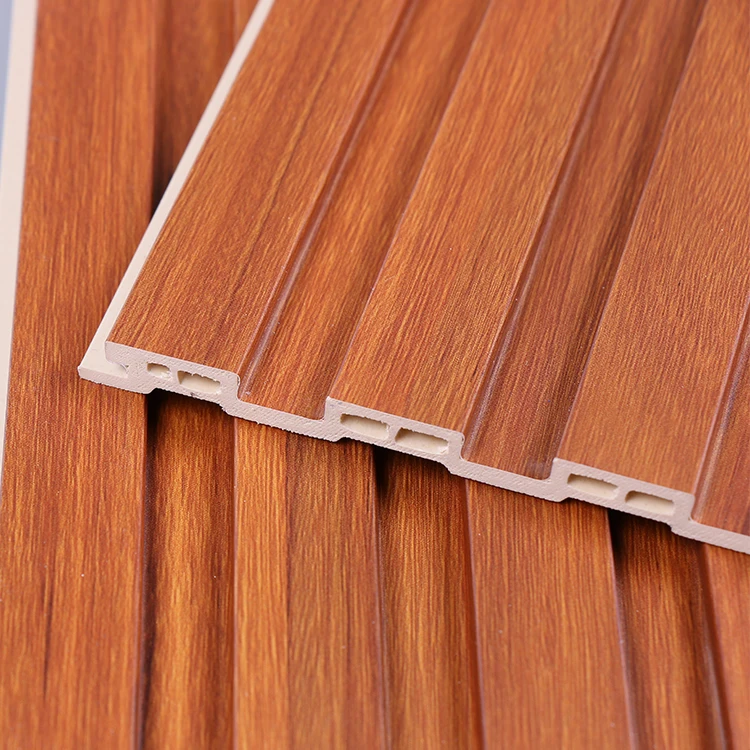 WPC hollow grille cladding wall panel interior decorative  3D slot fluted panels wall board