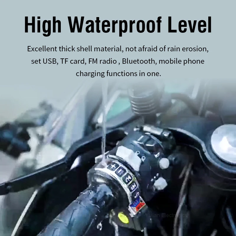 Заводская горячая Распродажа BT аудио с переключателем руля с USB зарядкой мотоциклетный Руль аудио браслет аудио