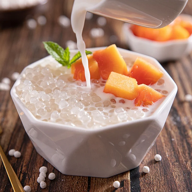 1kg High Quality Natural White Sago Seeds 3mm-4mm for Food and Beverage Ingredients