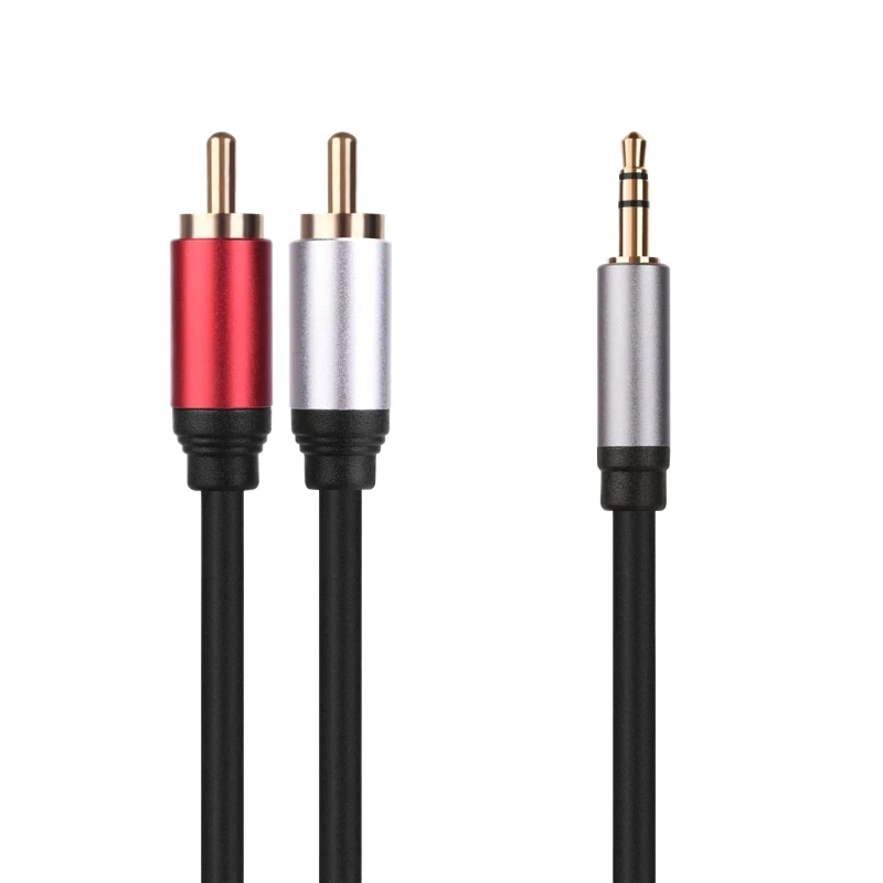 Audio cable one divided into two 3.5mm to double Lotus head sound equipment for cellphone computer speaker cable
