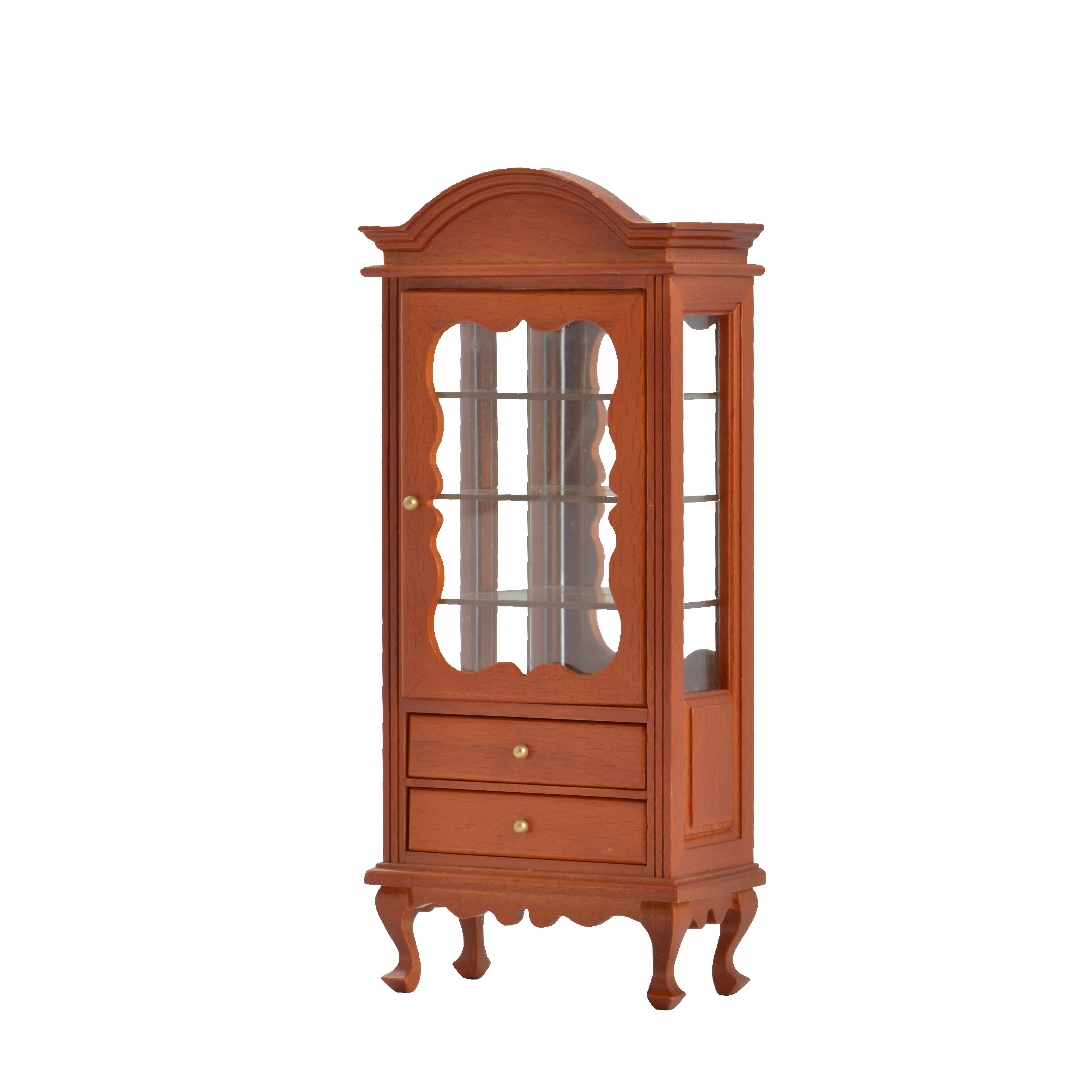 Wooden Dollhouse Miniature Furniture Dinning Living Room Display Table Sets Cabinet