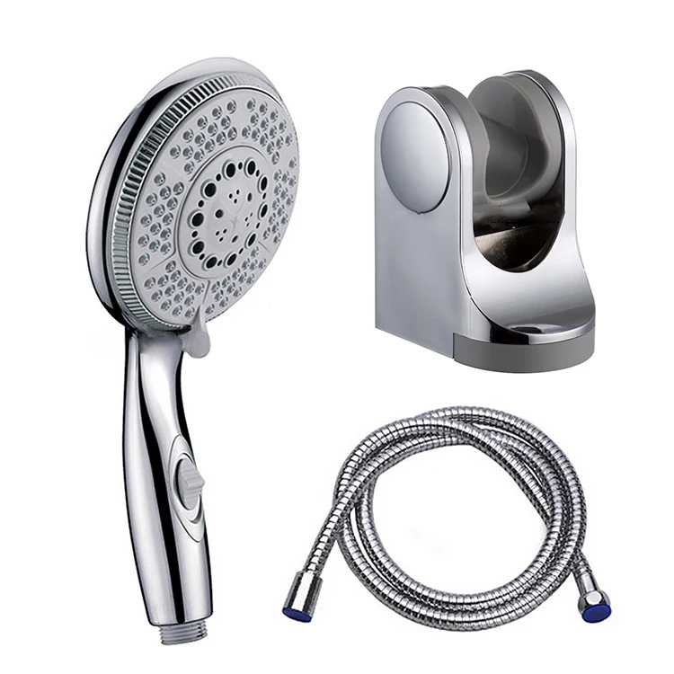 Dry Hair and Skin SPA ABS Filter Hand-held 5 ways Shower Head Set with Switch For Full Set Wall Bracket Shower Hose