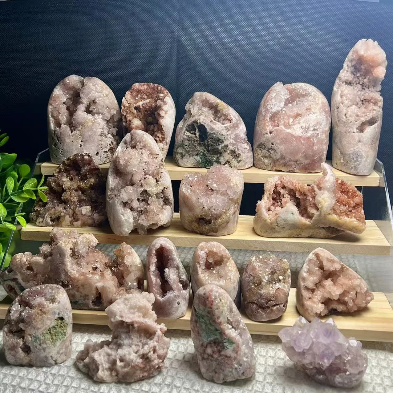 High Quality Natural Pink Amethyst Cluster Geode Crystal Specimen Crafts Healing SEMI-POLISHED Decor Collection Gift