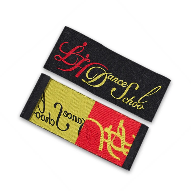 Eco Friendly Sew on Custom Brand Name Logo Neck Tag Heat Cut Main Woven Labels