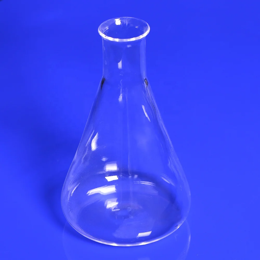 
Customized Various Sizes of Lab Glassware Quartz Glass Conical ErlenmLeyer Flask 