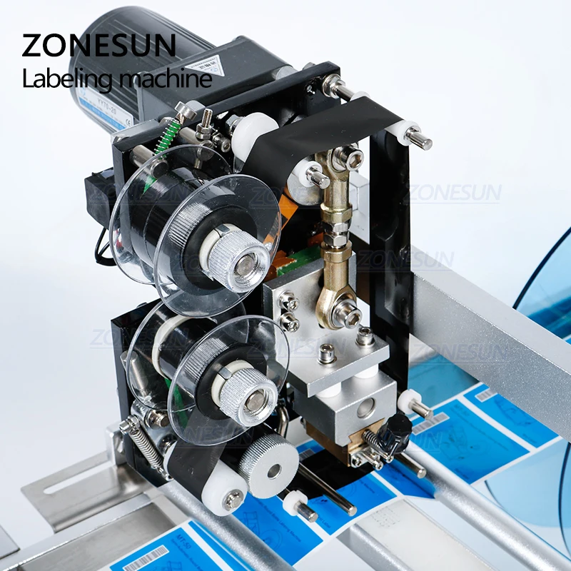ZONESUN TB-50D семи Автоматическая стеклянная ампула флакон жестяная коробка пластиковая машина для наклеивания этикеток на круглые бутылки с точечной фиксацией этикетка кодер