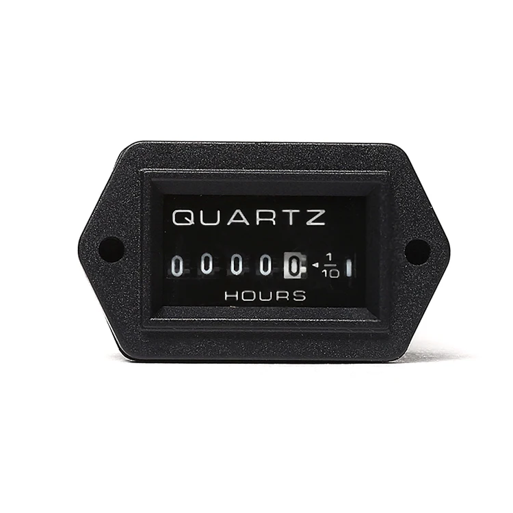 SYS Black Mechanical Hour Counter, Hour Meter Digital Width 12-36VDC 30-60VDC 220VAC