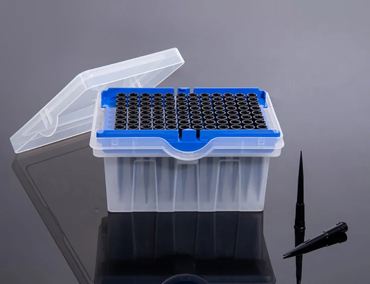 Factory High Quality Laboratory Disposable 200ul Sterile Plastic Filter Tips Pipette Tip box bags rack packed
