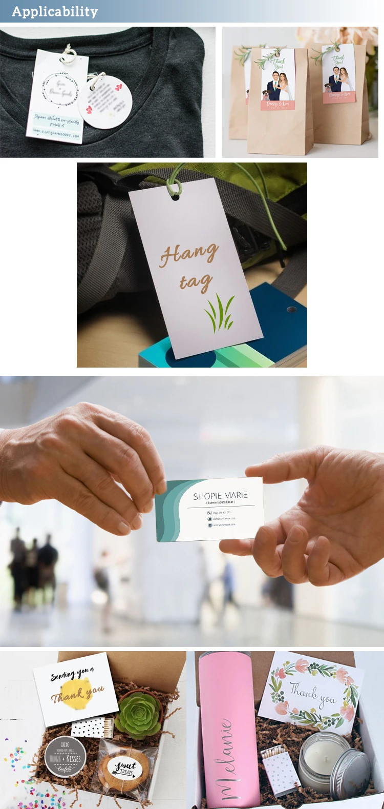 High quality 92*56mm 300-400g clothing tags screen print custom luggage tag custom clothing tags