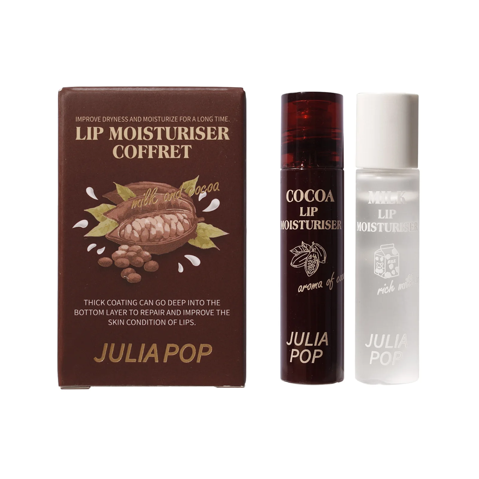 New Product Double-Tube Roller Lip Oil Milk Moisturizes And Dilutes Lip Lines Day And Night Repair Lip Balm