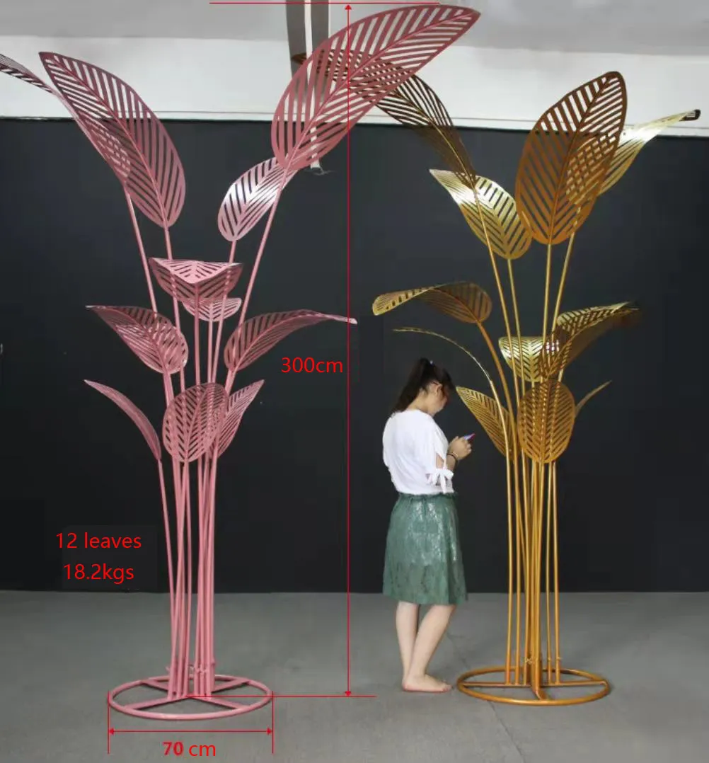 Public Metal Tree Leaf Sculpture for Garden Display