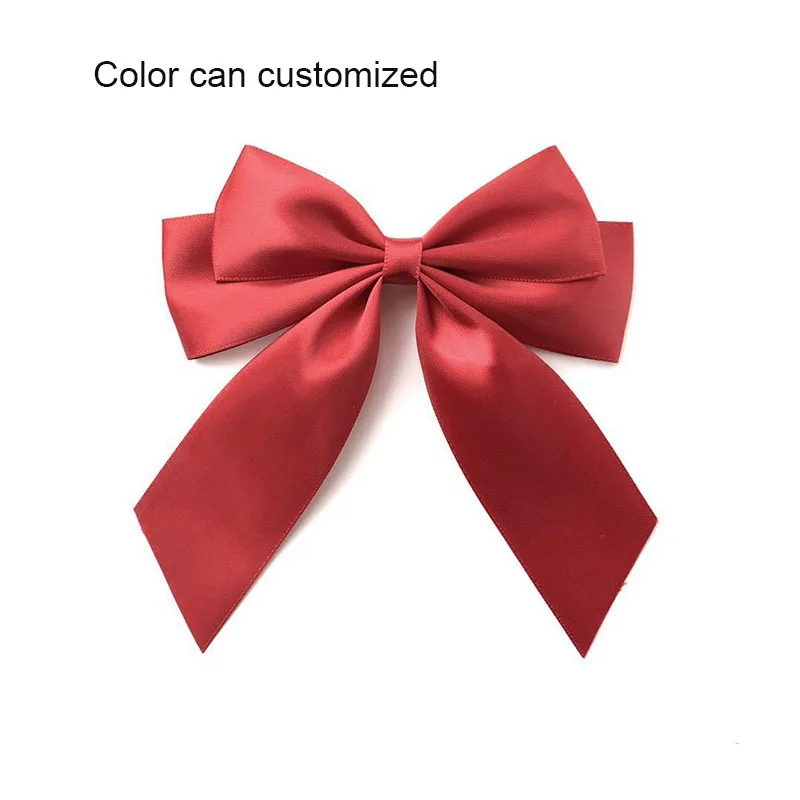 Pre-made Self adhesive Decoration Perfume bottle Pretie Ribbon tie Craft Satin Gift Ribbon Bow for gift package