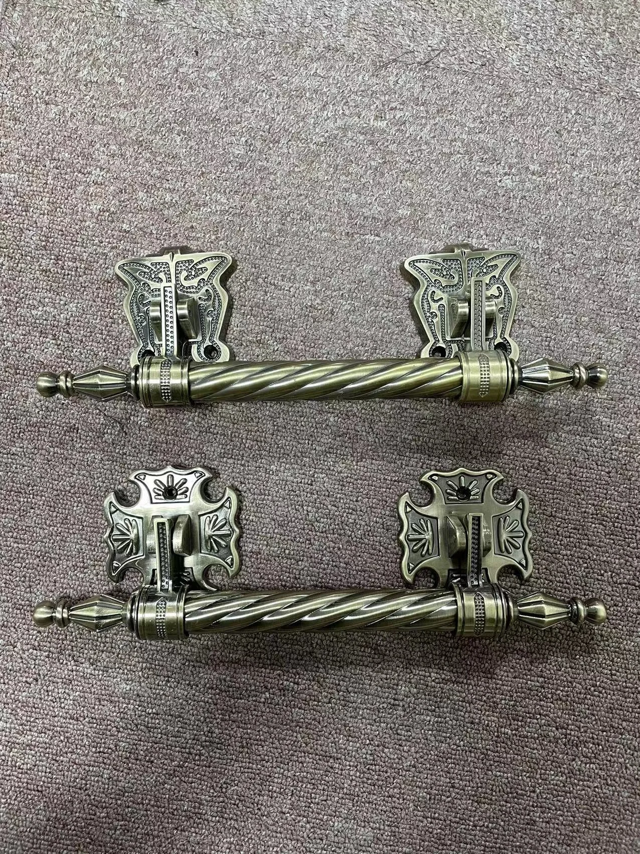 H023  Casket handles metal manijas de ataud 155 cm long bar with 4 claws