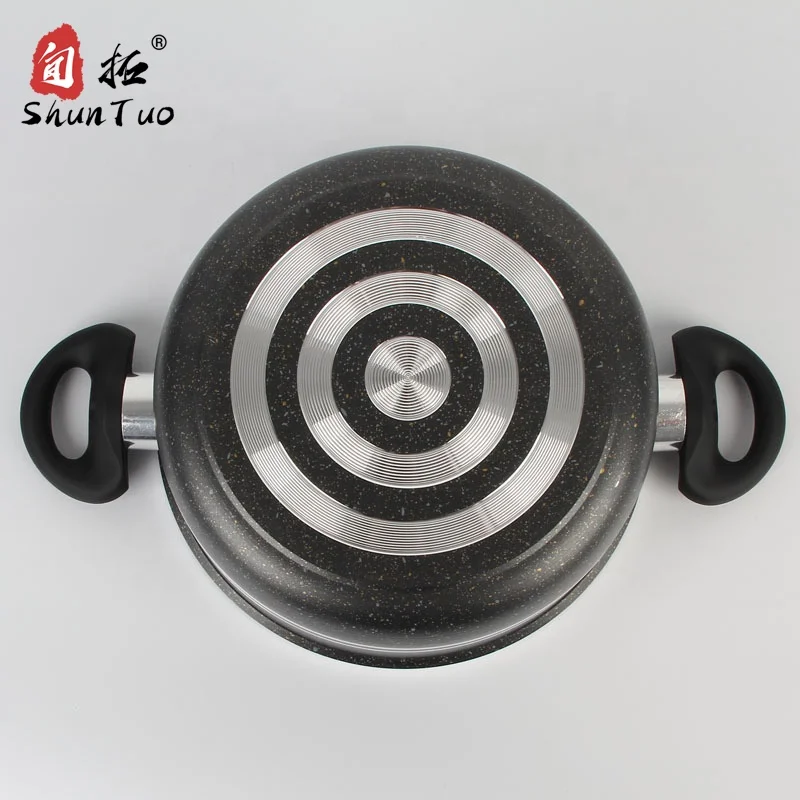 
no oil die cast big kitchen rice stone non stick aluminium soup pot cookware pots for cooking set 