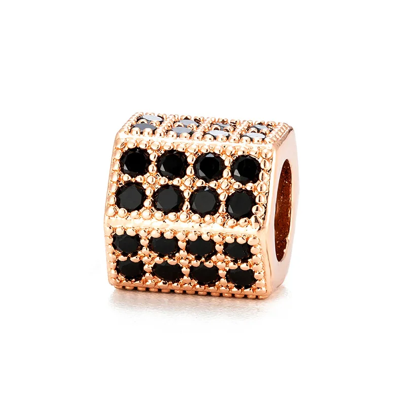 Manufacturer wholesale micro-setting accessories zircon hexagonal cylindrical spacer beads