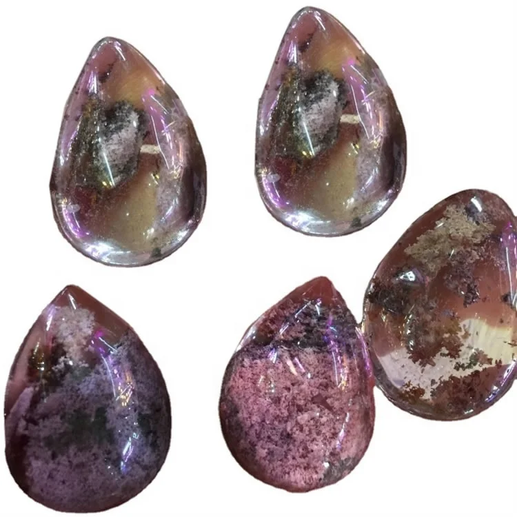 Phantom Crystal Quartz Cabochons different size and shape to cut Phantom Quartz Gemstone Natural Cabochon